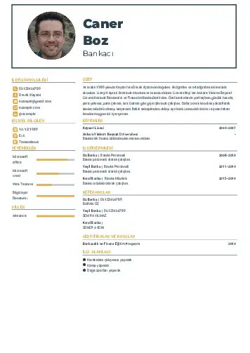 Bankacı CV Örnekleri cv indir